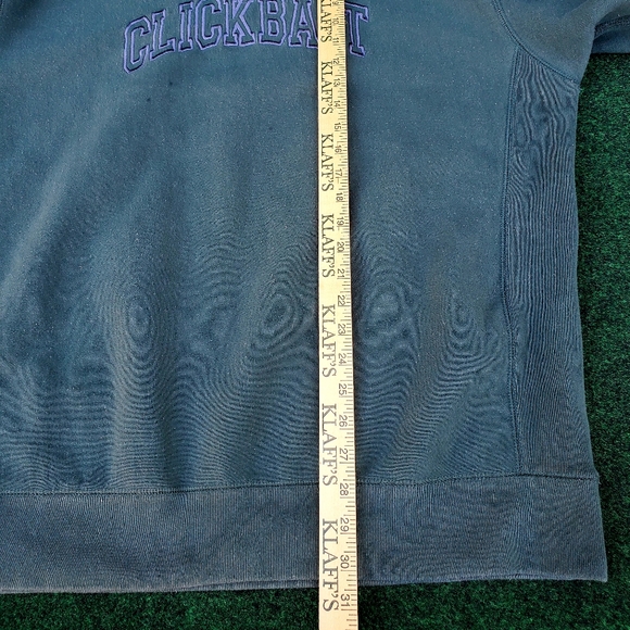 Men's XXL David Dobrik Official Clickbait Green Sweatshirt Fanjoy Cotton Poly - Picture 7 of 11